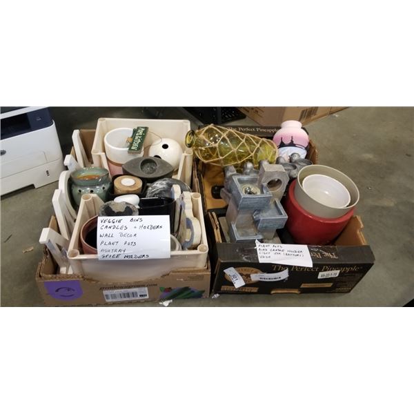 TWO BOXES OF VARIOUS HOME DECOR