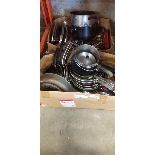 2 BOXES OF VARIOUS COOKWARE