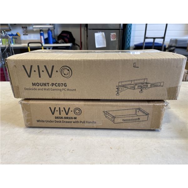 PC MOUNT, DRAWER KIT, CASTERS, MONITOR WALL MOUNT AND PROJECTOR MOUNT