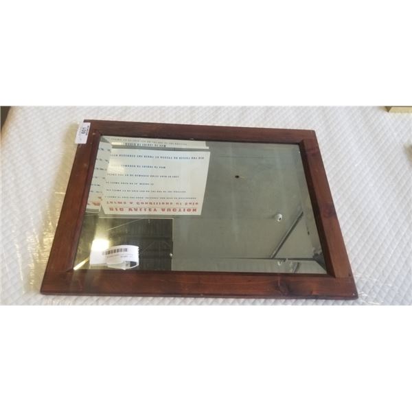 ANTIQUE OAK FRAMED MIRROR