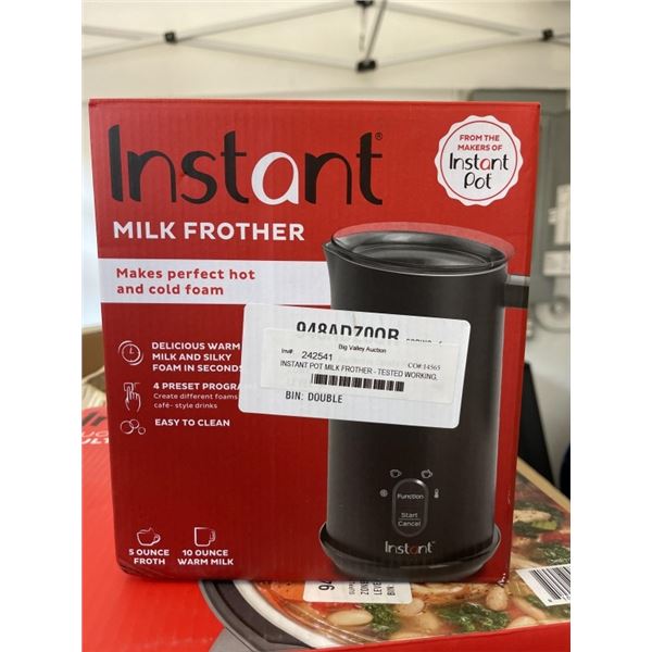 INSTANT POT MILK FROTHER - TESTED WORKING, RETAIL $69