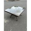 Image 2 : NEW RATANA 48 X 48 DARK BROWN OUTDOOR PATIO TABLE WITH TEMPERED GLASS TOP, RETAIL $599 USD 2 BOX LOT