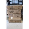 Image 1 : 2 VIVO DUAL MONITOR DESK MOUNTS, SINGLE MONITOR DESK MOUNT, AND KEYBAORD TRAY