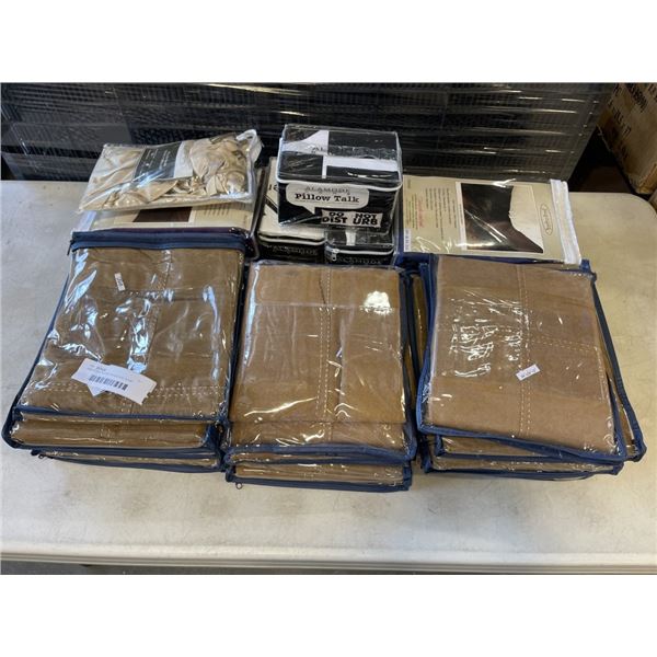 ASSORTED PILLOW SHAMS AND DUVET COVERS