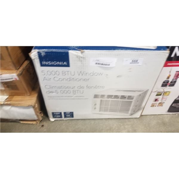 AS NEW INSIGNIA 5,000 BTU WINODW AIR CONDITIONER TESTED WORKING