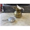Image 1 : BRASS SPITOON AND METAL ASHTRAY