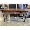 Image 1 : CONSOLE TABLE WITH 2 RATTAN DRAWERS