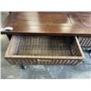 Image 3 : CONSOLE TABLE WITH 2 RATTAN DRAWERS