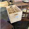 Image 2 : ANTIQUE FOLDING STAND WITH WOODEN CRATE