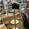 Image 5 : ANTIQUE FOLDING STAND WITH WOODEN CRATE