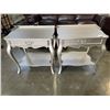 Image 1 : 2 GREY MODERN SIDE TABLES