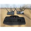 Image 1 : 2 D-LINK ROUTERS MODEL DIR-819 AND LOGITECH WIRELESS KEYBOARD