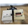 Image 1 : 2 EPSON THERMAL RECEIPT PRINTERS MODELTM-T8811 AND TM-T88V1 WITH POWER ADAPTERS