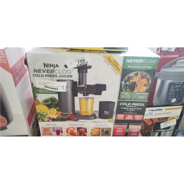 NINJA NEVER CLOG COLD PRESS JUICER - TESTED WORKING, RETAIL $189