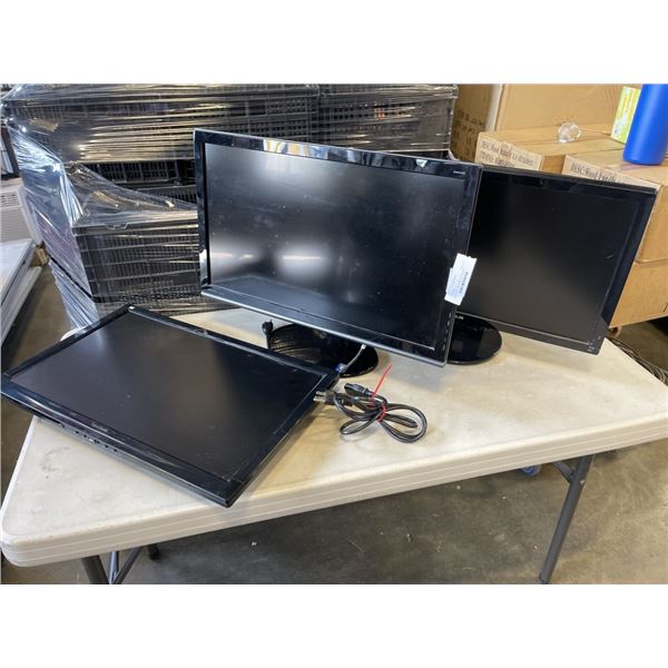 THREE WORKING MONITORS ASUS, BENQ VIEWSONIC