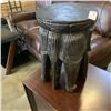 Image 2 : WOODEN CARVED ELEPHANT STOOL