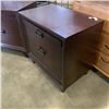 Image 2 : CASANA MODERN DARK FINISH NIGHTSTANDS WITH 2 DRAWERS AND TRAY