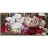 Image 2 : TRAY OF KING GEORGE AND ELIZABETH PHOTO, ASSORTED WEDGEWOOD VASES, CRYSTAL BOWL AND ASSORTED PRECIOU