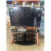 Image 1 : 3 TIER MEDIA STAND WITH SAMSUNG 52 INCH TV, WORKING
