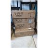 Image 1 : 2 VIVO DUAL MONITOR DESK MOUNTS, SINGLE MONITOR DESK MOUNT, AND KEYBAORD TRAY