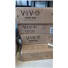 Image 3 : 2 VIVO DUAL MONITOR DESK MOUNTS, SINGLE MONITOR DESK MOUNT, AND KEYBAORD TRAY