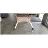 Image 2 : NEW RATANA 48 X 48 OUTDOOR PATIO TABLE WITH TEMPERED GLASS TOP, RETAIL $599 USD