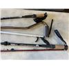 Image 2 : FISHING ROD AND REEL, 2 WALKING STICKJS, CANE AND GRABBER