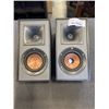 Image 1 : PAIR OF KLIPSCH R41SA 50W MODUAL SPEAKER, RETAIL $199, ONE IS MISSING CONE COVER