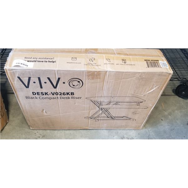 VIVO BLACK COMPACT DESK RISER