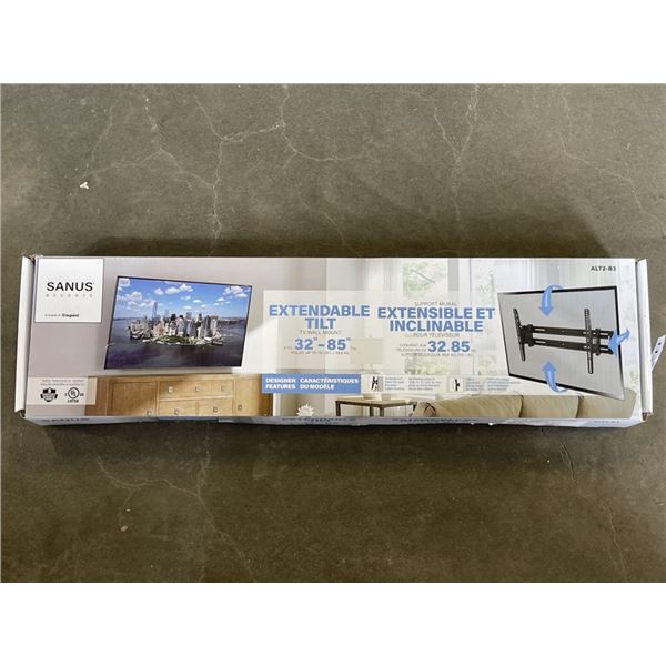 SANUS ACCENTS 32"-85" EXTENDABLE TILTING TV WALL MOUNT, RETAIL $119