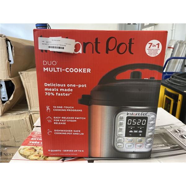 INSTANT POT DUO V5 7IN1 6QT PRESSURE COOKER - TESTED WORKING, RETAIL $109