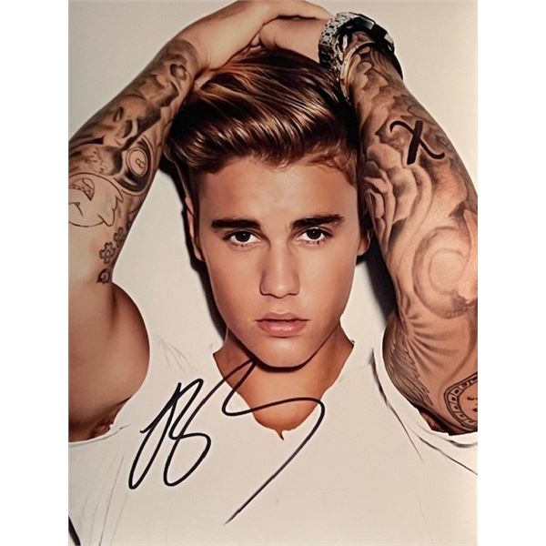 Justin Bieber signed photo
