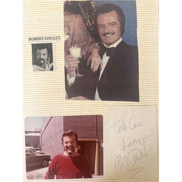 Robert Goulet signed album page collage