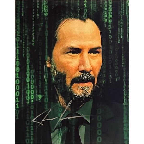 The Matrix Keanu Reeves signed photo
