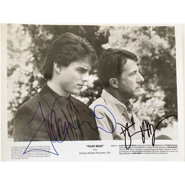 Rain Man Tom Cruise and Dustin Hoffman signed movie photo