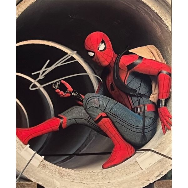 Spiderman Tom Holland signed movie photo