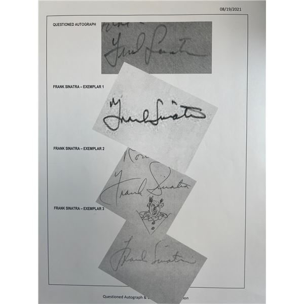 Frank Sinatra September of my years signed album. GFA Authenticated