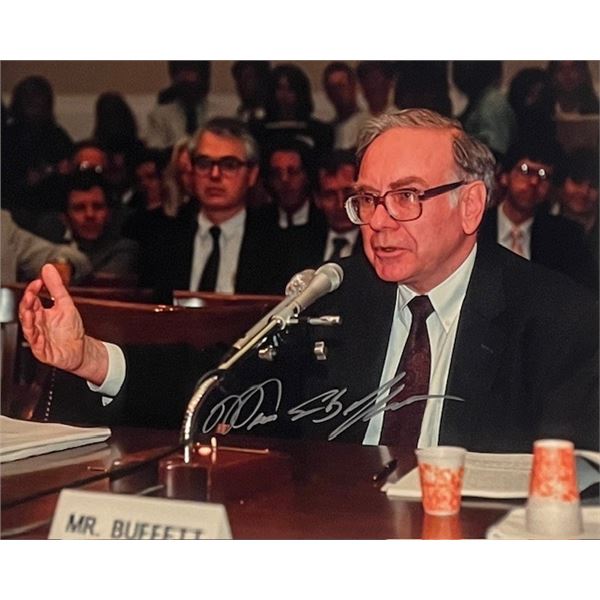 Business Magnate Warren Buffett Signed Photo