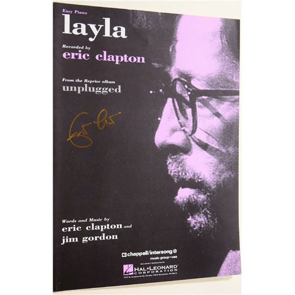Eric Clapton signed sheet music