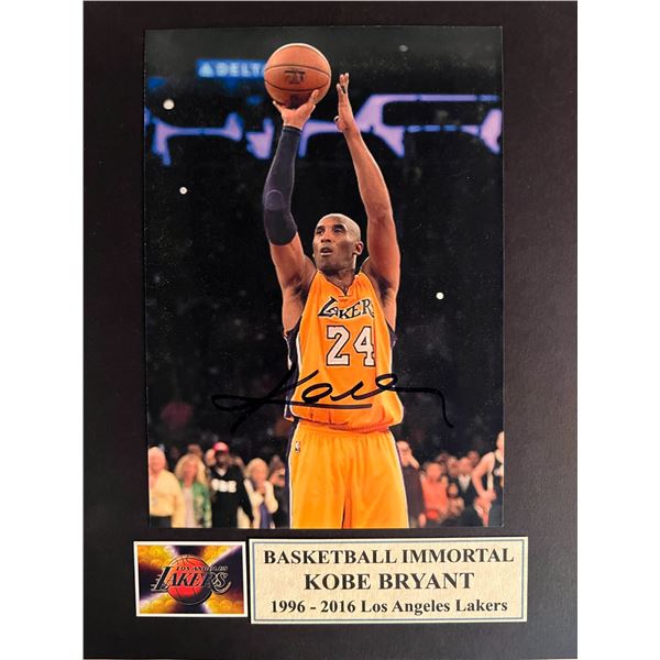 Kobe Bryant signed photo