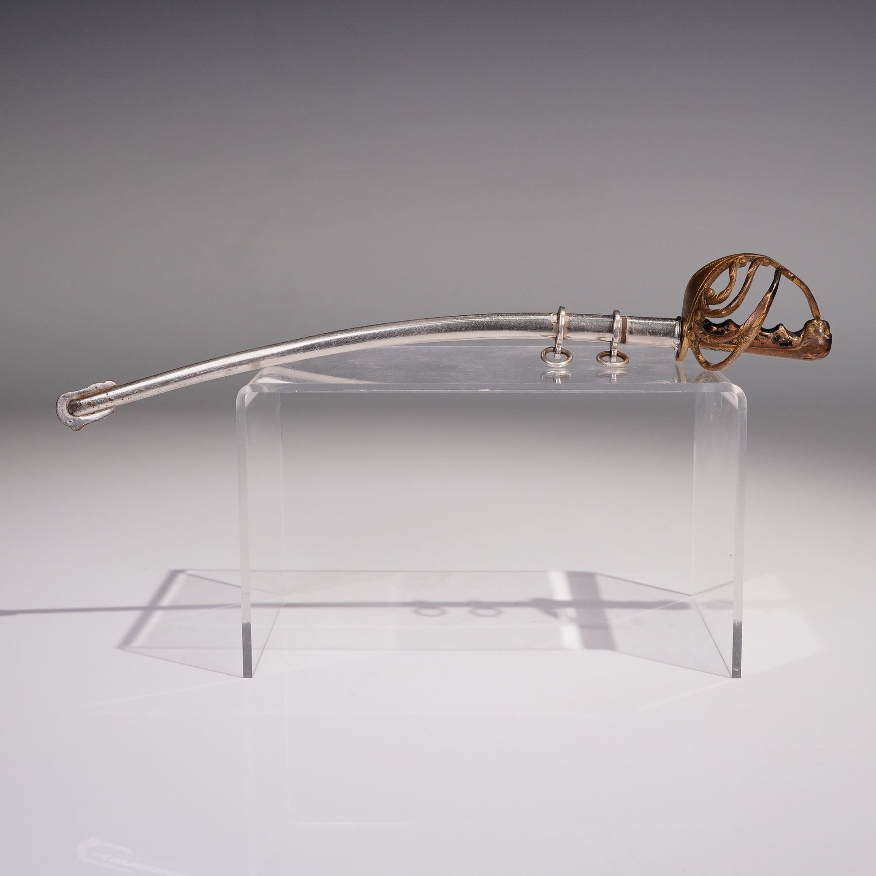 Vintage Miniature Saber Letter Opener with Lion Pommel