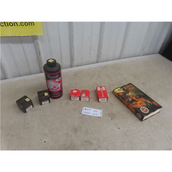 (100) 30Cal Bullets, (200) 20Cal Bullets, (100) 270Cal Bullets, Reload Block, 0.5.lbs Slot Shell 