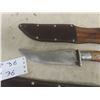 Image 5 : 2 Hunting Knives with Antler Handle, Both with Scabbard |  12" Length & 14" Length