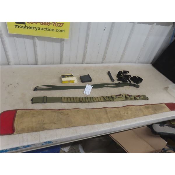 Gun Case, Ammo Belt, Bushnell Bore Sight