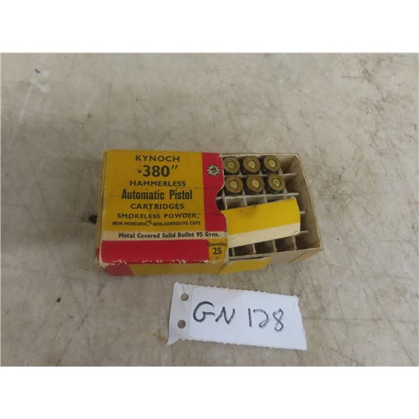 (8 Rounds) Kynoch .380 Auto Pistol **** Must Have Pal, MUST PRESENT PAL WHEN PAYING INVOICE. WE DO 