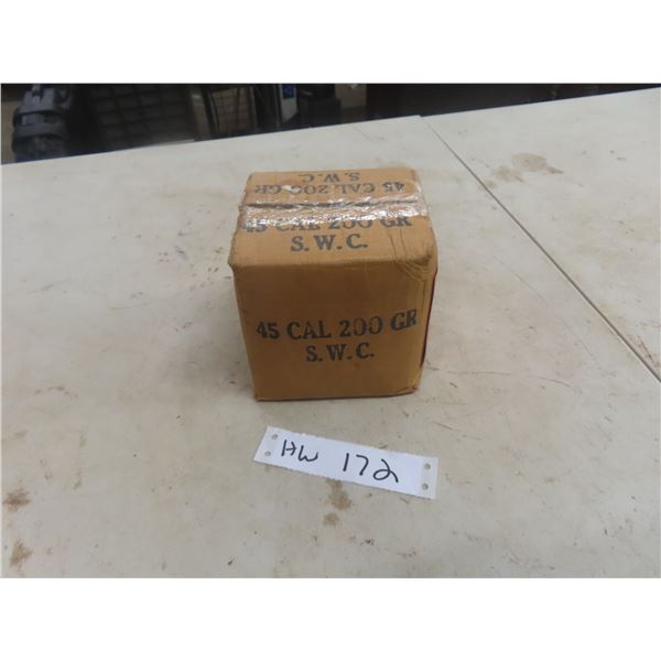 Full Box- Reload Bullets 45 Cal **** Must Have Pal, MUST PRESENT PAL WHEN PAYING INVOICE. WE DO NOT 