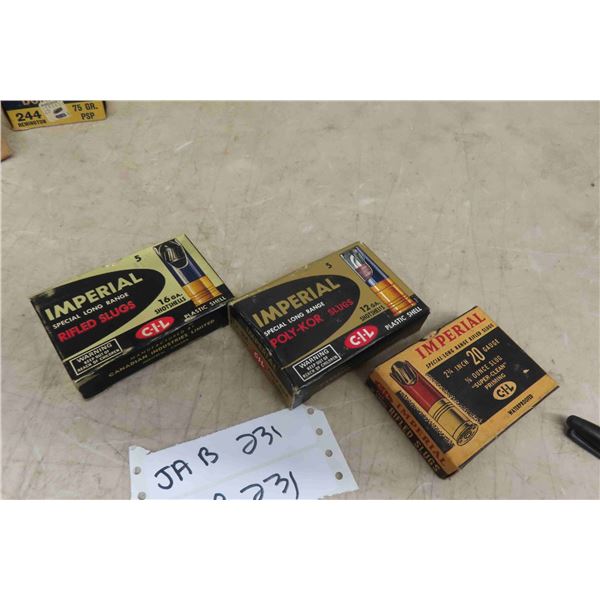 CIL Imperial Slugs, 5x 12 Gauge, 5x 20 Gaurge,