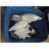 Image 3 : 4 Tote Storage Bins with Styrofoam Geese Decoys 