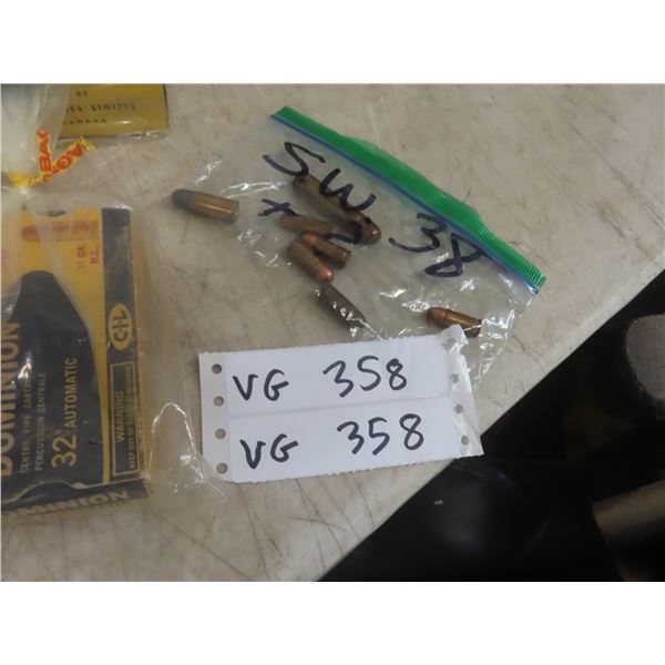 Ammo 38 S+W 50 Rounds, 44-40 23 Rounds, 32 Auto 6 Rounds Plus Some Other