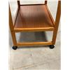 Image 5 : Teak 2 Tier Cart on Casters - Tiled Top - Approx: 28 x 18 & 23"T